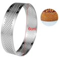 thumbnail image 3 of 12 Pack Stainless Steel Tart Rings,Perforated Cake Mousse Ring,Cake Ring Mold,Round Cake 6cm, 3 of 5