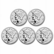 NOT SPECIFIED 1 oz Silver Round - Mercury Dime (Lot of 5) - Walmart