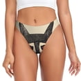 thumbnail image 1 of Balery Retro Raccoon Graphic Print Tangas de Algodón para Mujer con Estampado – Ropa Interior Sexy, Transpirable, G-string-Medium, 1 of 6