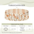thumbnail image 6 of Round Tablecloth Fall Pumpkin Leaf Autumn 60 Inch Table Cover for Dining Polyester Cloth with Scalloped Edges Stain Resistance Kitchen Picnic Party Restaurant Decoration, 6 of 6