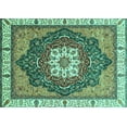 thumbnail image 1 of Ahgly Company Indoor Rectangle Abstract Turquoise Blue Modern Area Rugs, 3' x 5', 1 of 4