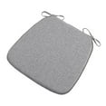 thumbnail image 2 of Memory Foam Chair Cushion Pads for Dining Kitchen Study Room, Anti-Slip Backing & Straps, Ultimate Comfort & Support Grey (17 x 16 inch), 2 of 4