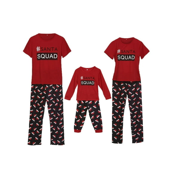 Aunavey Christmas Family Pajamas Matching Sleepwear T-shirt Pant Set Couples Outfits