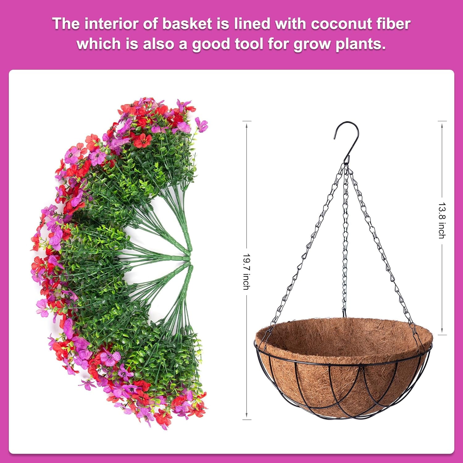 Simulation English Ivy Plant Vine Hanging Basket Home Veranda Decorative Artificial Silk Morning