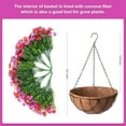 thumbnail image 2 of Artificial Fake Hanging Flowers Plants with Basket Outdoor Spring Decoration, Faux Silk Mums Daisies Planter Real Touch UV Resistant for Outside Porch Patio Garden Yard Home Decor (Red Purple), 2 of 6