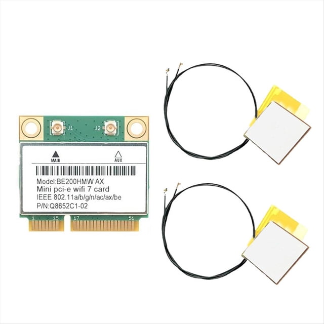 Adaptador WiFi 7 BE200 PCIE Bluetooth 5.4 Tribanda 2.4G/5G/6GHz 8774Mbps con Antena