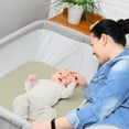 thumbnail image 3 of Sweet Jojo Designs Watercolor Floral Garden Green Orange and Beige Baby Bassinet Fitted Sheets 2 Piece Set, 3 of 6