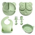 thumbnail image 1 of Juego de vajilla con cuenco adicional y plato de silicona para niños Bear, cuenco de silicona especial para bebés, suministros para madres e hijos, 1 of 4
