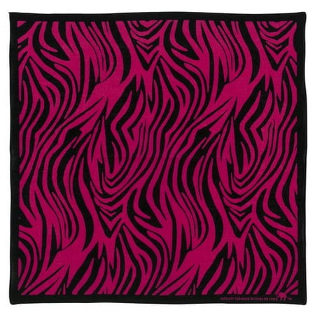 Zebra Bandana, Black and Pink