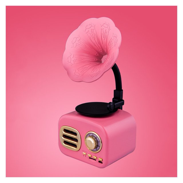 Retro Bluetooth Speaker Portable Mini Wireless Gramophone Speaker with TF Slot Portable GK99 ,Easy to Install