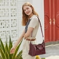 thumbnail image 5 of KALUNMA Leather Tote Shoulder Bag for Women Crossbody Handbag with Top Handles Hobo Bag, 5 of 6