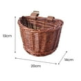 thumbnail image 6 of Tnobhg Bike Basket with Adjustable Belts Large Capacity Strong Load-bearing Handmade Woven Rattan Front Handle Bicycle Basket, 6 of 8