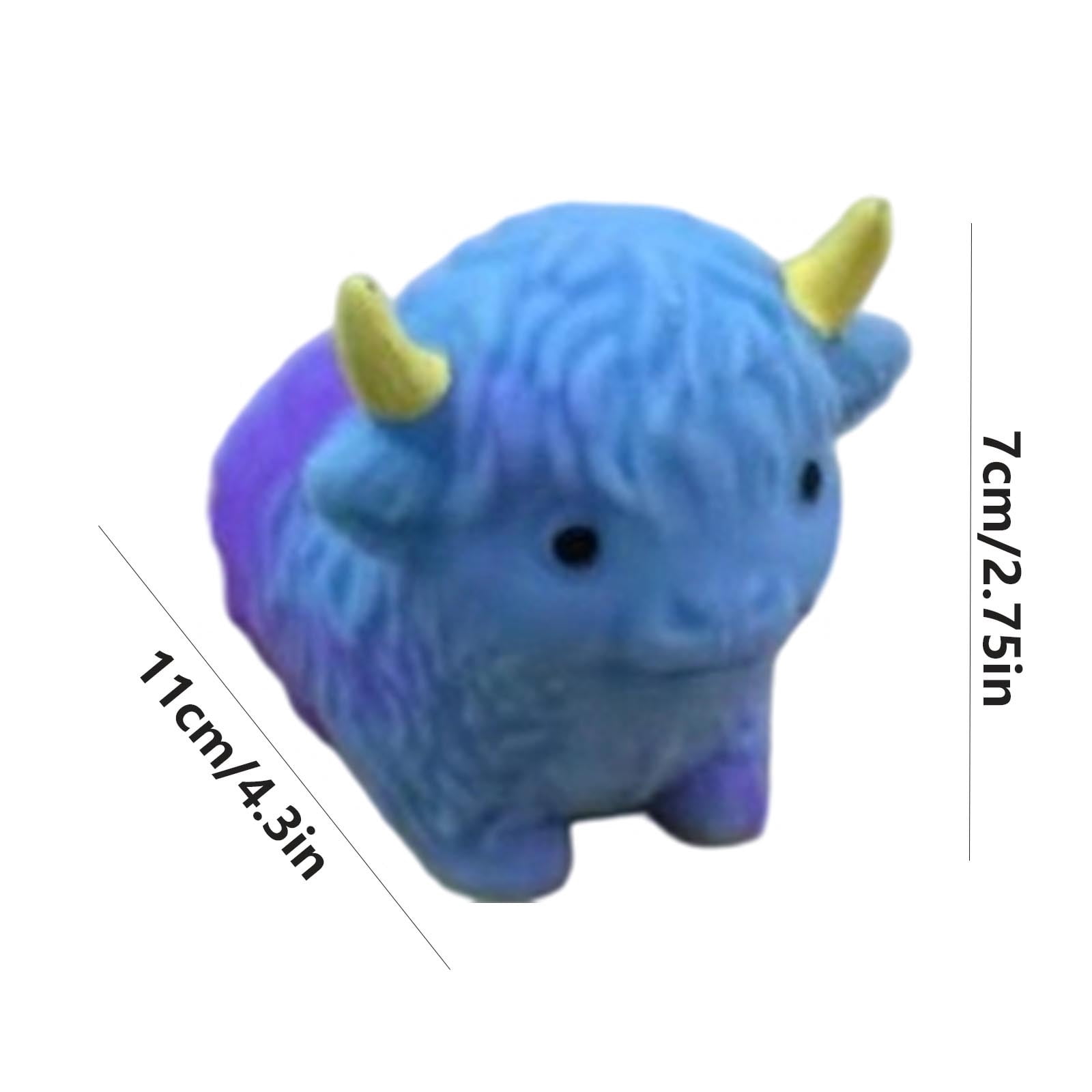 Cow Stress Relief Ball Soft Slow Rising Silicone Squeeze Highland Cattle Anxiety Sensory Fidget Desk Decor Office Calming Relaxation Accessory