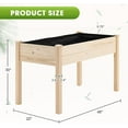 thumbnail image 6 of SOLAURA Raised Garden Bed 48x22x30in Outdoor Elevated Wood Planter Box for Flower, Fruits, Herbs and Vegetables - Natural, 6 of 7