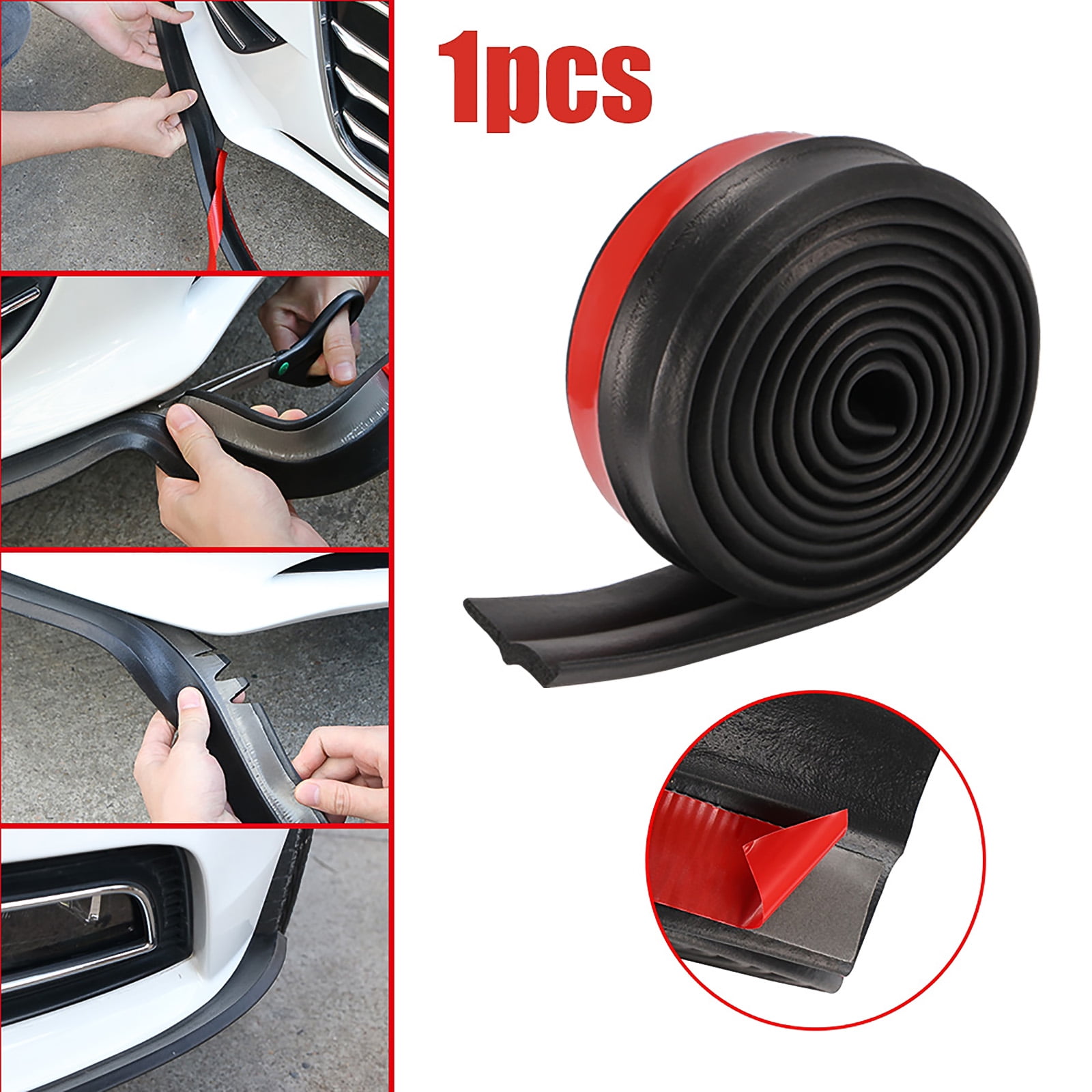 Details about   Front Car Bumper Protector Rubber Guards Lip Mouldings Splitter Chin Body 2.5m 