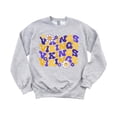 thumbnail image 3 of Vikings Team Sweatshirt for Women, Teens & Kids Floral Groovy Sports Team Sweater Gray Sweatshirt Youth Small, 3 of 5