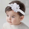 thumbnail image 1 of Baby Girl Headband White Flower Headband Cute Elastic Baby Tiara Crystal Toddler Hair Accessories For Little Baby Girls, 1 of 5