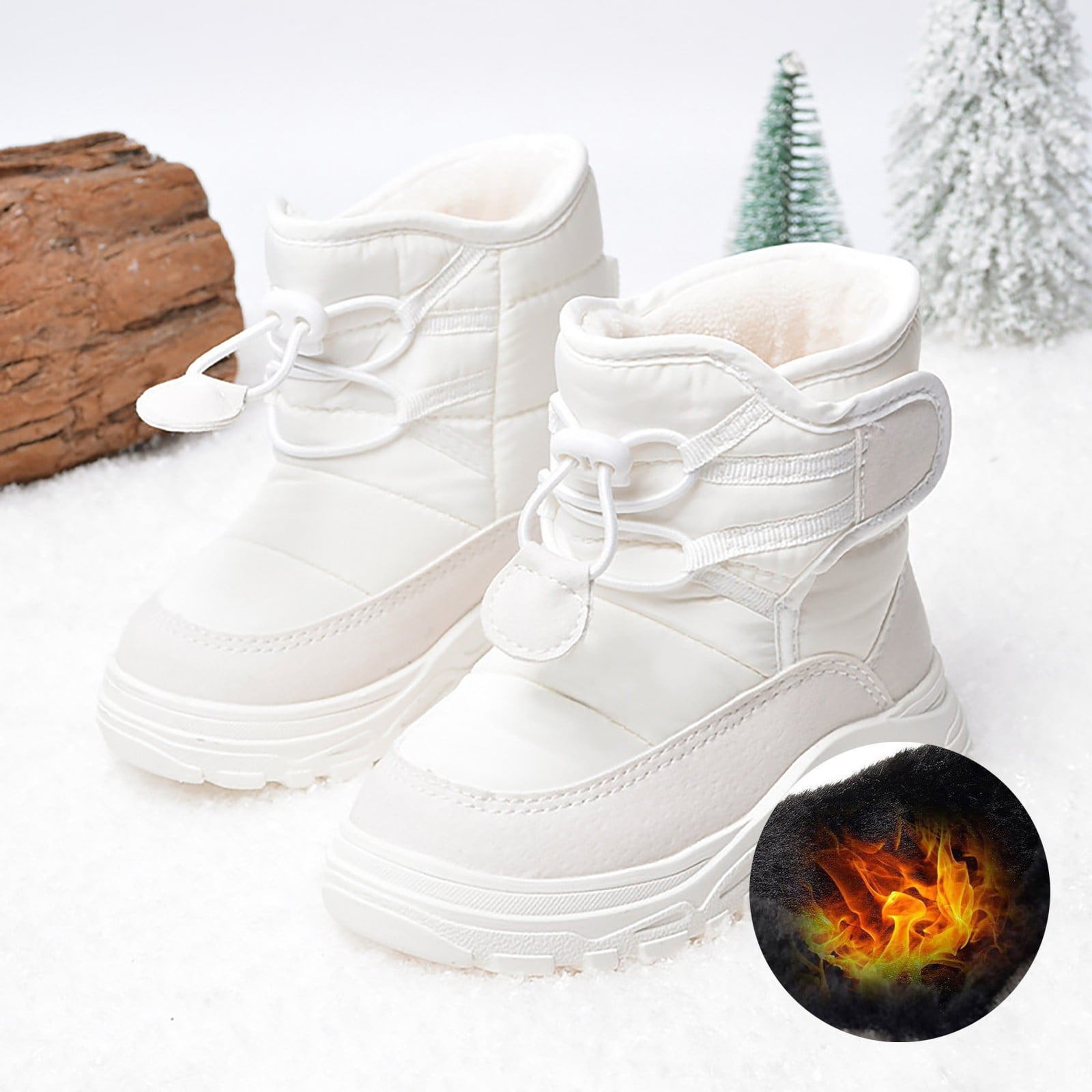 nsendm Girls Shoes Big Kid Female Winter Boots Size 2 Snow Boot Children Baby Toddler Shoes Non Slip Rubber Sole Outdoor Toddler Snow Boots Girls Size 13 White 22 Walmart