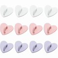 thumbnail image 1 of wonima44 12 Pcs Heart Phone Charm Hook, Cell Phone Finger Ring, Phone Charm Holder, Adhesive Metal Finger Grip Loop Stand (White, Pink, Purple), 1 of 1