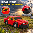 thumbnail image 6 of Red Weather Interceptor Vehicle Model, Storm Chaser Research Car with Rolling Wheels and Detachable Parts, Plastic Display Car for Desk, Shelf, Cabinet and Collection, 6 of 7