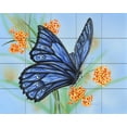 thumbnail image 1 of Tile Mural Kitchen Backsplash - Sapphire Wings-DF - by Denise Freeman, 1 of 1