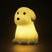 Globe Electric LED White Dog Multicolor Silicone Kids Night Light, 5.71 H x 4.65 W