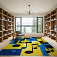 thumbnail image 2 of ODIKA Guitar Music Notes Bold Abstract Rock Border Grunge Hip Vintage Non-Slip Chair-Friendly for Dining Room, Basement, Large Office, 2 of 7