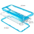 thumbnail image 4 of TJS Phone Case for Samsung Galaxy S21 FE 5G 2022, Transparent Liquid Glitter Snap on Moving Quicksand Bumper Phone Cover (Black), 4 of 5