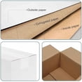 thumbnail image 3 of 12x4x3 Shipping Boxes Set of 25, White Corrugated Cardboard Box for Mailing Packing Gifts Small Business, 3 of 5