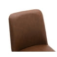 thumbnail image 5 of Guyou Modern Dining Chair Set of 2, Faux Leather Upholstered Side Chair with High Back and Metal Frame for Living Room Dining Room, Brown, 5 of 14