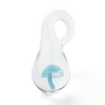 thumbnail image 4 of 2pcs Handmade Lampwork Glass Pendants Mushroom Sky Blue 21~25x9~10mm Hole: 3~4mm, 4 of 6