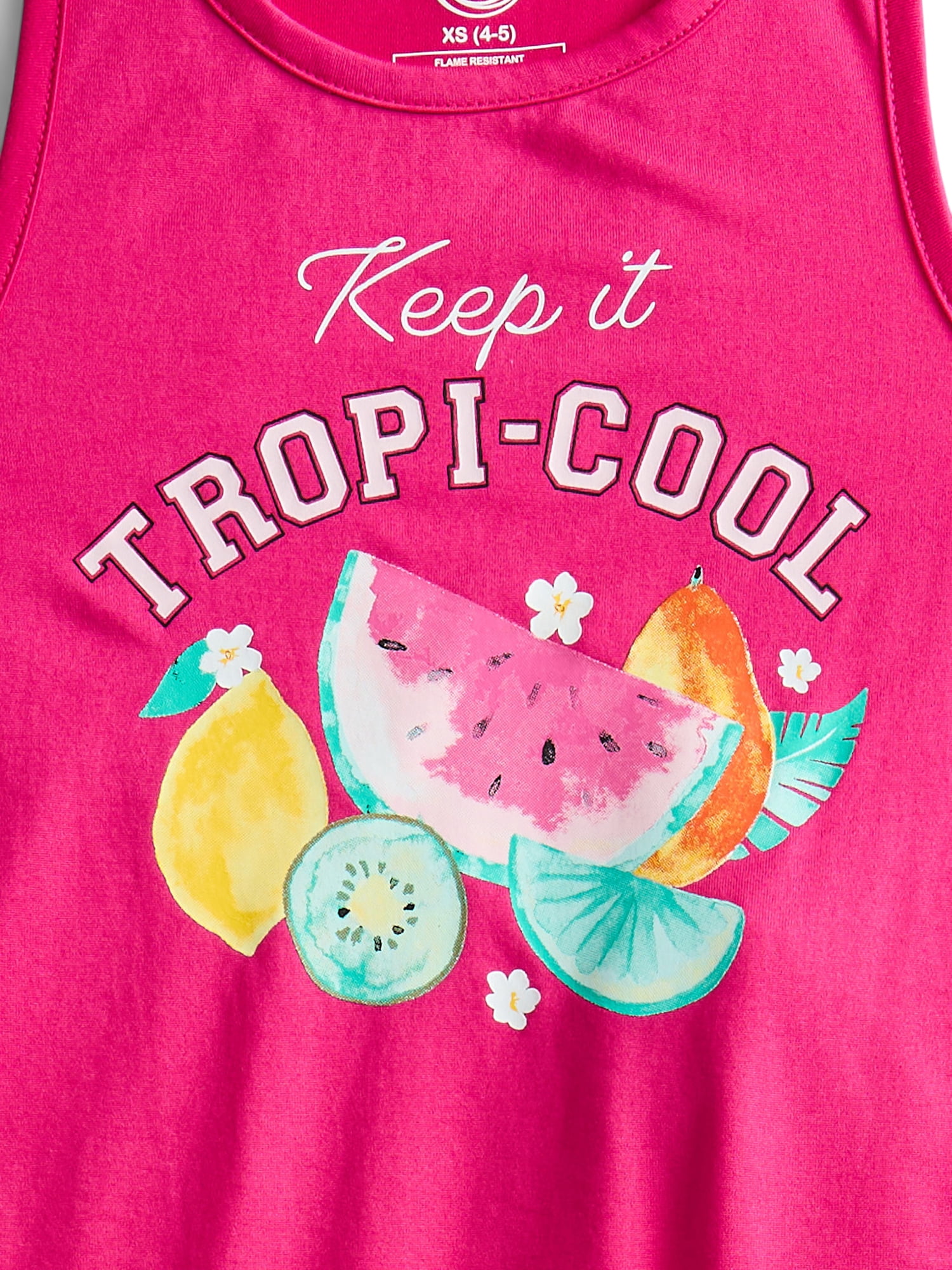 Wonder Nation Girls Tank Top and Shorts 2-Piece Pajama Set, Sizes 4-18