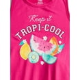 thumbnail image 2 of Wonder Nation Girls Tank Top and Shorts, 2-Piece Pajama Set, Sizes 4-18, 2 of 3