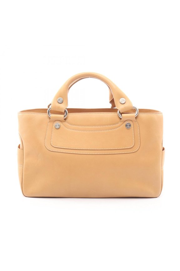Pre-Owned Celine Boogie Bag Handbag, Leather, Women's, Beige