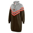 thumbnail image 2 of Women's WEAR by Erin Andrews  Brown/Heather Gray Cleveland Browns Chevron Stripe Dress, 2 of 5