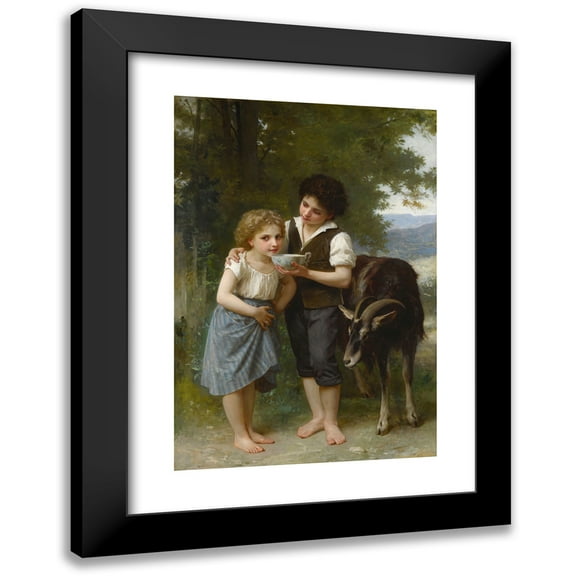 Elizabeth Jane Gardner Bouguereau 11x14 Black Modern Framed Museum Art Print Titled - The Three Friends