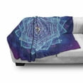 thumbnail image 3 of Star Mandala Soft Flannel Fleece Throw Blanket, Geometry Elements Doodle Style Hearts and Floral Pattern, Cozy Plush for Indoor and Outdoor Use, 50" x 70", Multicolor, by Ambesonne, 3 of 6
