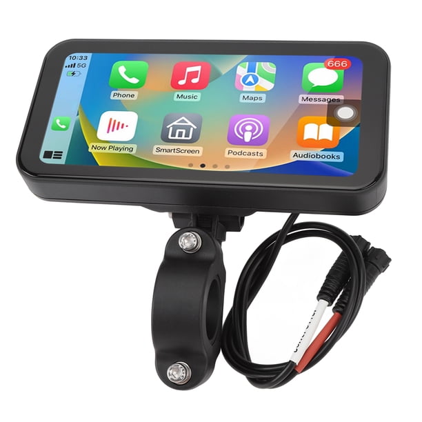 Dispositivo de NaveGación GPS de Motocicleta, Pantalla Transparente IP67 Conexión de Universal Estable Resistente Al Agua 6.25 Pulgadas Con Pantalla Táctil de
