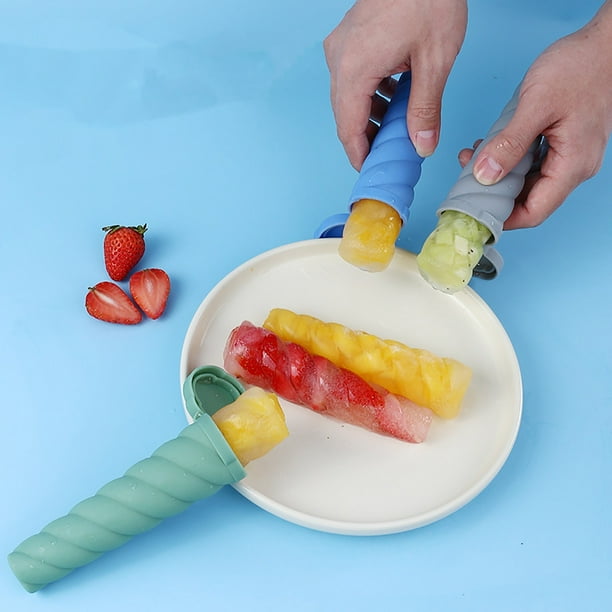Bandeja larga de silicona para cócteles - flexible, impermeable con tapa - Moldes cilíndricos de hielo de grado alimentario para bares y bebidas
