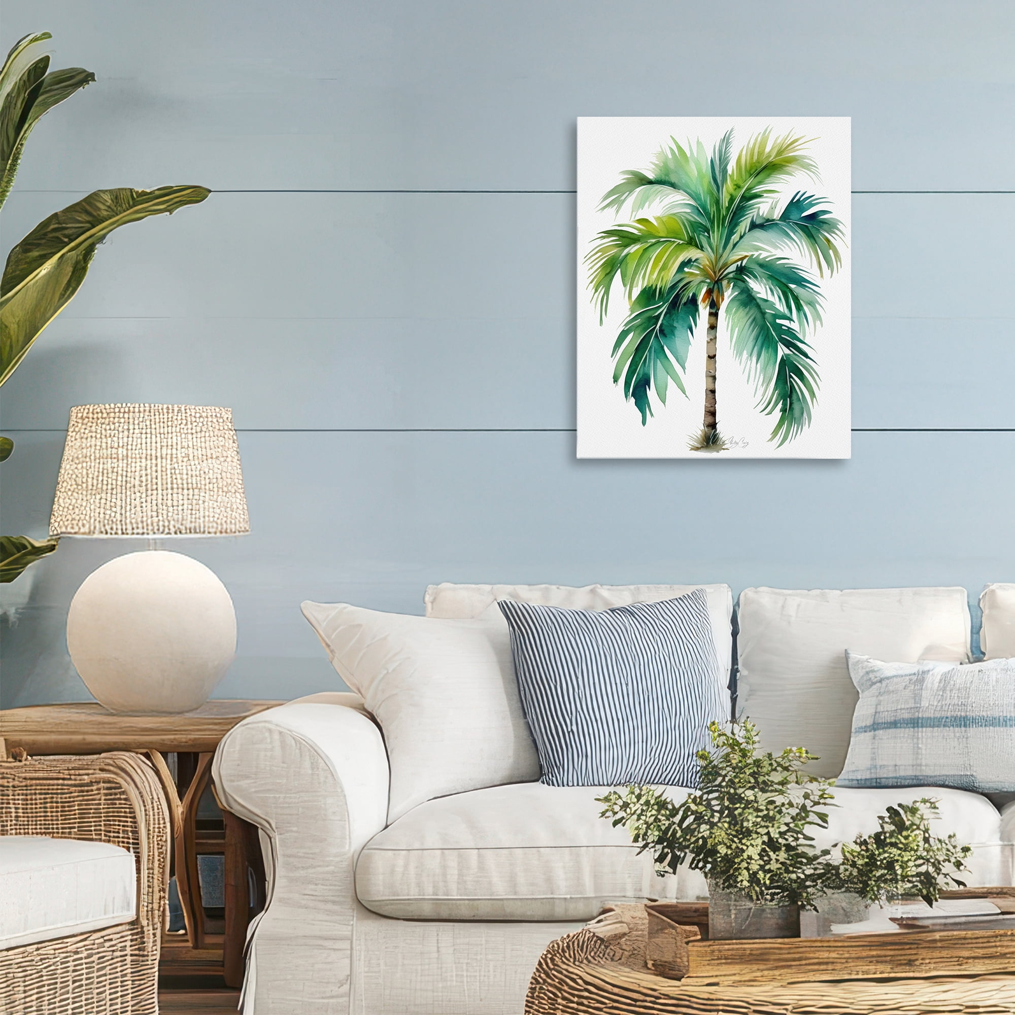 Stupell Industries Lagoon Majesty Palm Canvas Wall Art, design by Shelly Craig