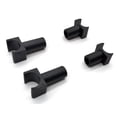 thumbnail image 1 of Riel para asiento de silla de ruedas ReyjiuMed, compatible con tubos de 7/8 de pulgada, juego delantero y trasero, para sillas de ruedas Silver Sport 1 y K1, diámetro de 19 mm, nailon negro, estilo mo, 1 of 4