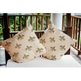 thumbnail image 3 of Simply Daisy 20" x 20" Fleur de Lis Indoor/Outdoor Polyester Throw Pillow, Autumn Blue, 3 of 3
