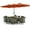 Orange, variant on Spaco 10 Pieces Patio Wicker Dining Set, Table with 15 Feet Double-Sided Patio Umbrella, Dining Set for Outdoor, Brown