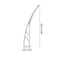 thumbnail image 2 of KONTONTY Auvent Blanc Extérieur Support pour Fenêtre Porte Supports Rétractable Motorisé, 2 of 8