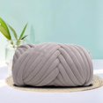 thumbnail image 3 of 1kg Velvet Chunky Yarn Arm Pillow DIY Rug Knitting Rug Making Hand Knit Pet Bed Crocheting Light Gray, 3 of 9