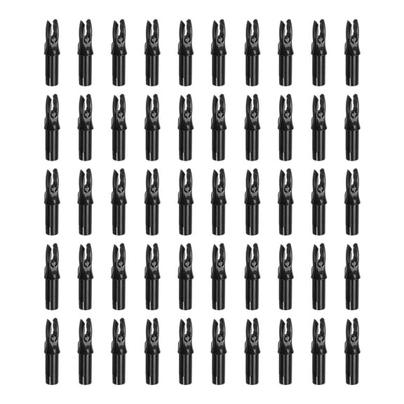 Uxcell Archery Arrow Nocks 0.244" 50 Pack Insert Arrow Nock for Shooting Black