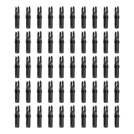 Archery Arrow Nocks 6.2mm 0.244 Insert Arrow Nock Replacement for Shooting Black 50 Pack