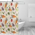 thumbnail image 2 of Rateoe Cute Vegetables Shower Curtain - Fancy Bathroom Shower Curtain Sets - Waterproof Shower Curtain with Hooks with 12 Plastic Hooks 72x72 Inches, 2 of 5