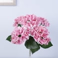 thumbnail image 2 of Artificial Hydrangea Silk Flowers with 5 Large Heads, Faux Floral Arrangement for Home Office Decor, Wedding Centerpiece, Realistic Petals and Long Stems, 2 of 4