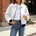 thumbnail image 6 of Zormilly Bomber Jacket Women Zip Up Collared Shirts Shackets with Pockets Fashion Lightweight Jackets, S-2XL, 6 of 8